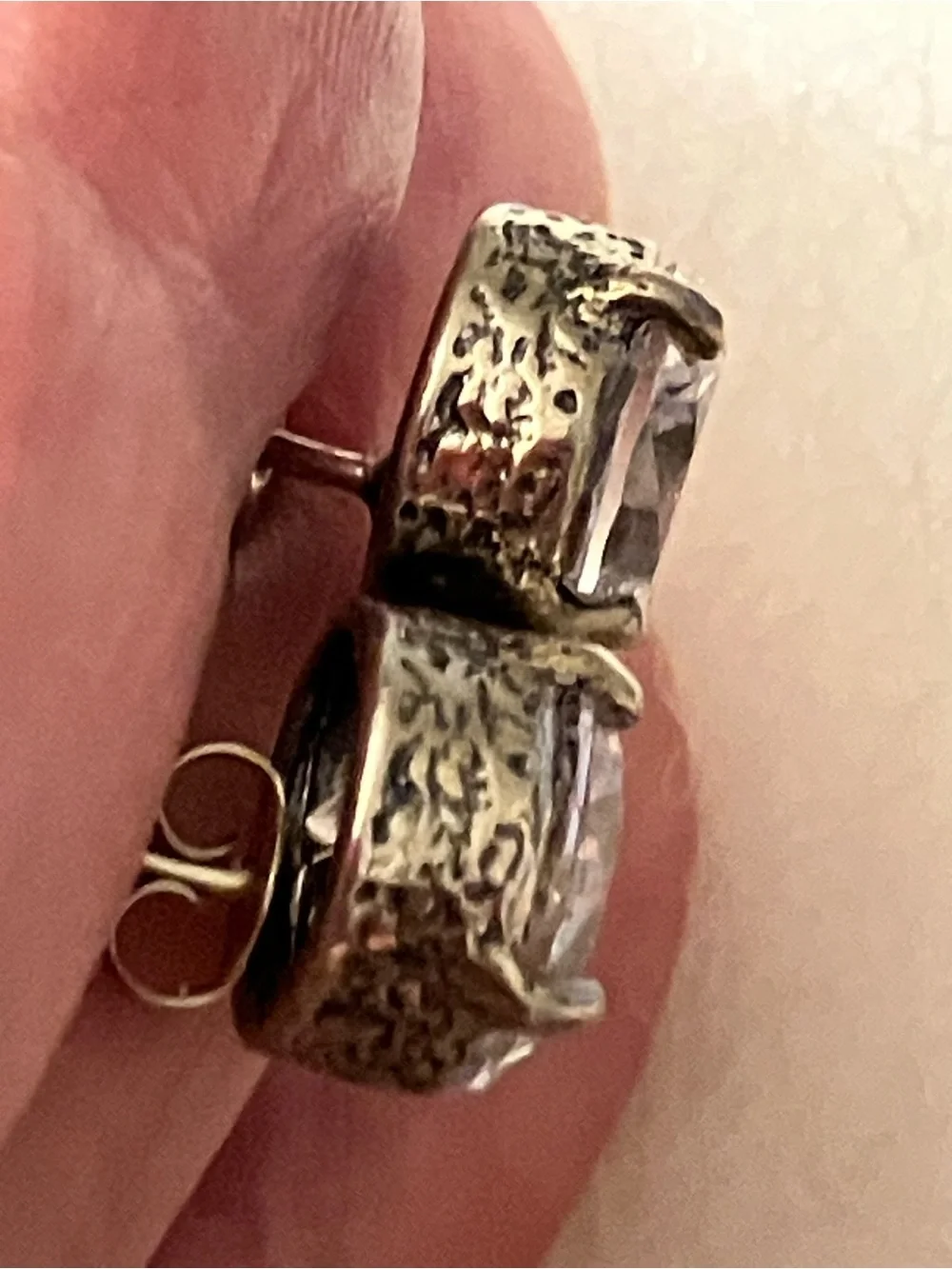 Retired Silpada Crown Jewels  Stud Earrings - Silver - Picture 7 of 12
